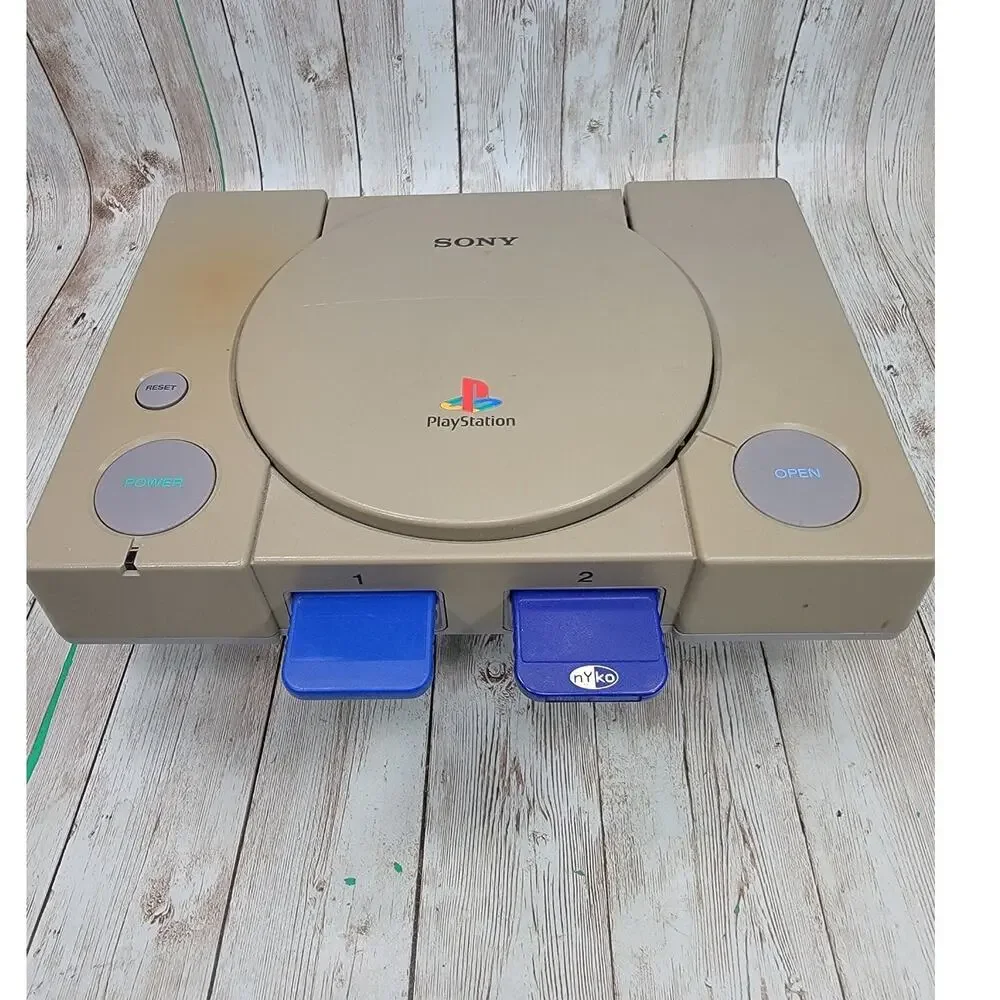Sony PlayStation One Console /2 Controllers/Cords & 3 Free Games Tested Working